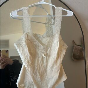 Elegant Cream Lace Top